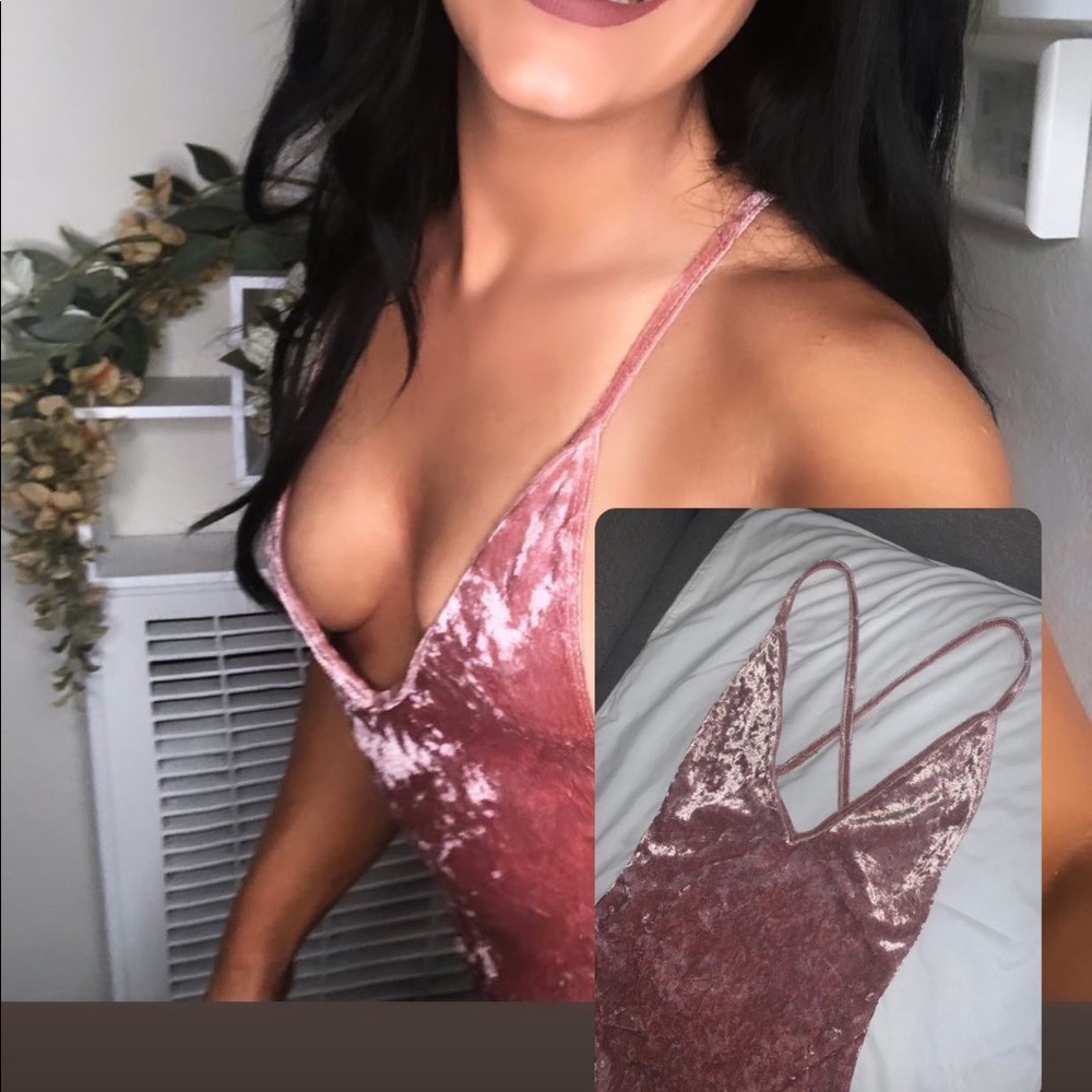 Velvet body suit